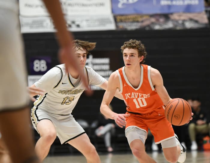 Beaverton Southridge 6A Oregon boys basketball quarterfinal 2024 Taylor Balkom 34